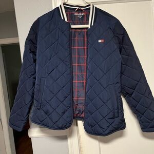 Tommy Hilfiger Men's Blue Quilted Bomber Jacket
